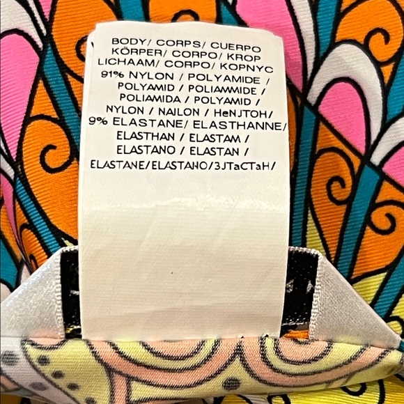 Trina Turk Vibrant Multicolor Tunic Swim Cover-up Boho, Vacation, Beach, Resort - Picture 9 of 10